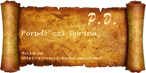Porpáczi Dorina névjegykártya